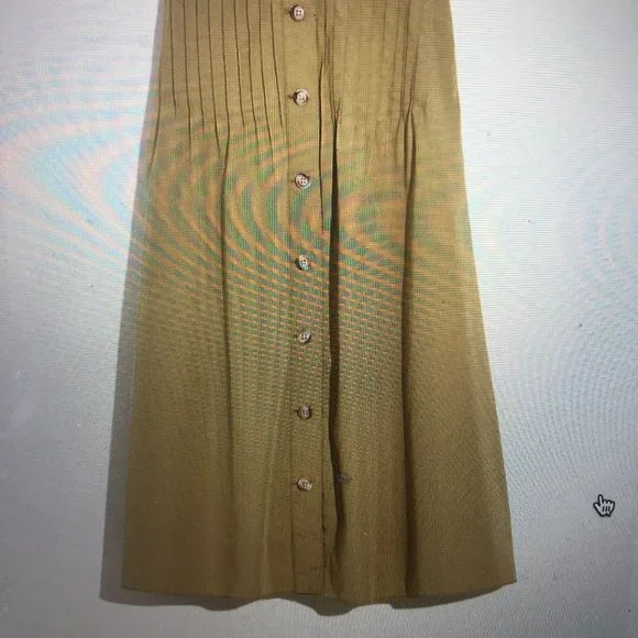 Button-Front Pintuck Midi Skirt (CURRENTLY SOLD_OUT On Madewell - Picture 5 of 8